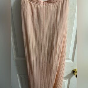 Pleated Peach Maxi Skirt